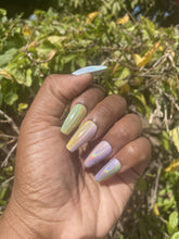 Load image into Gallery viewer, Holographic pastel rainbow Luxe Press on Nails
