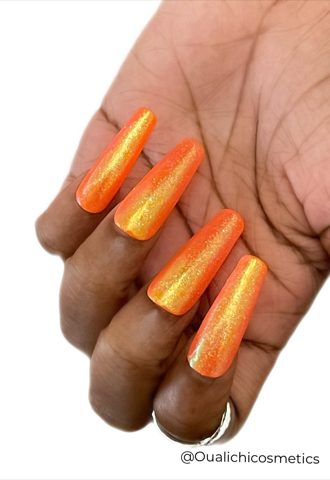 Orange Popsicle Press On Nails
